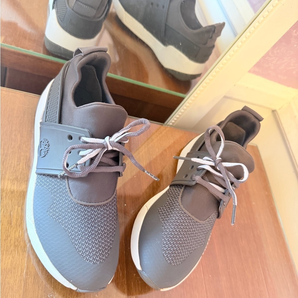 Timberland Gray and White Athletic Shoes - Picture 3 of 10